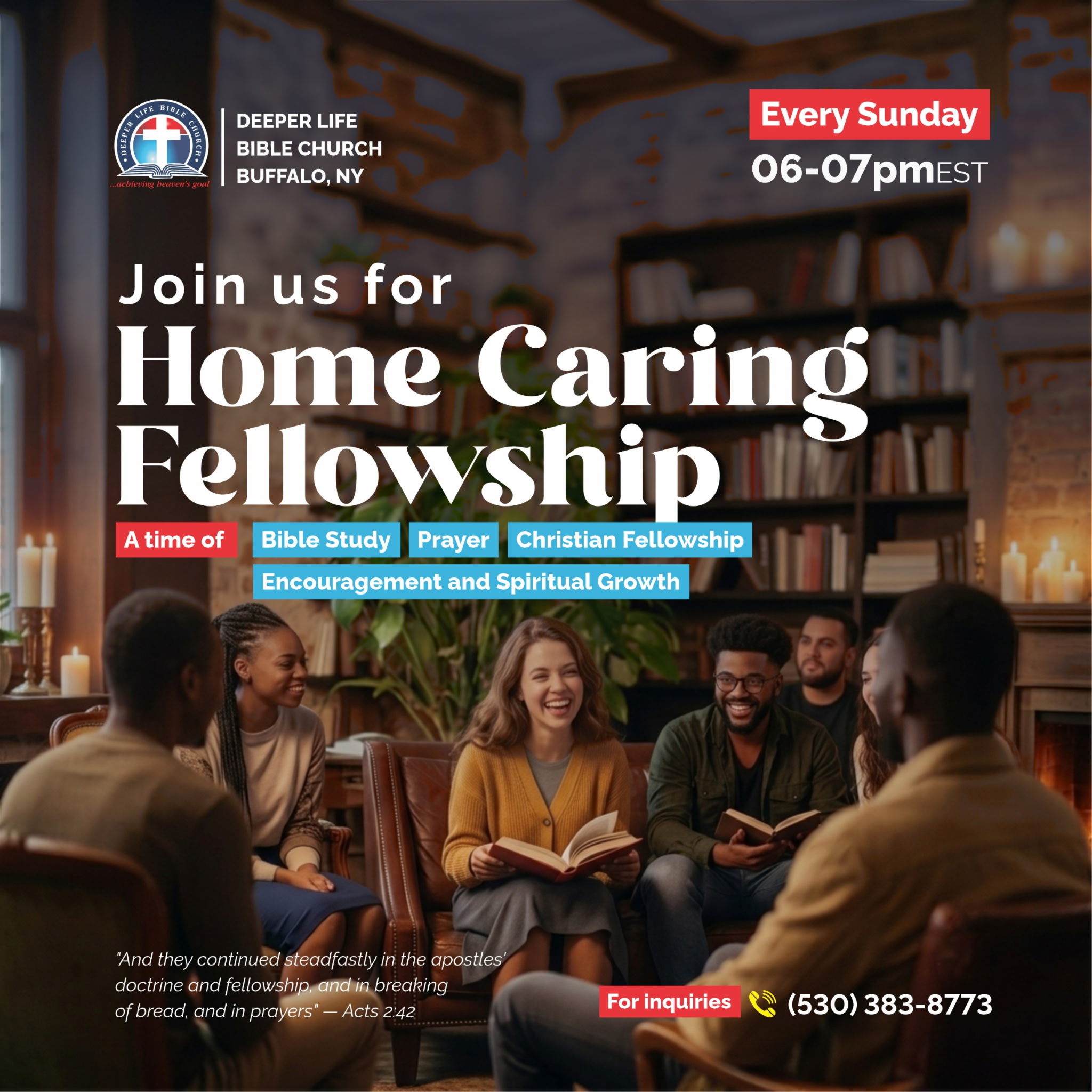 Home Caring Fellowship - Every Sunday 6-7pm EST